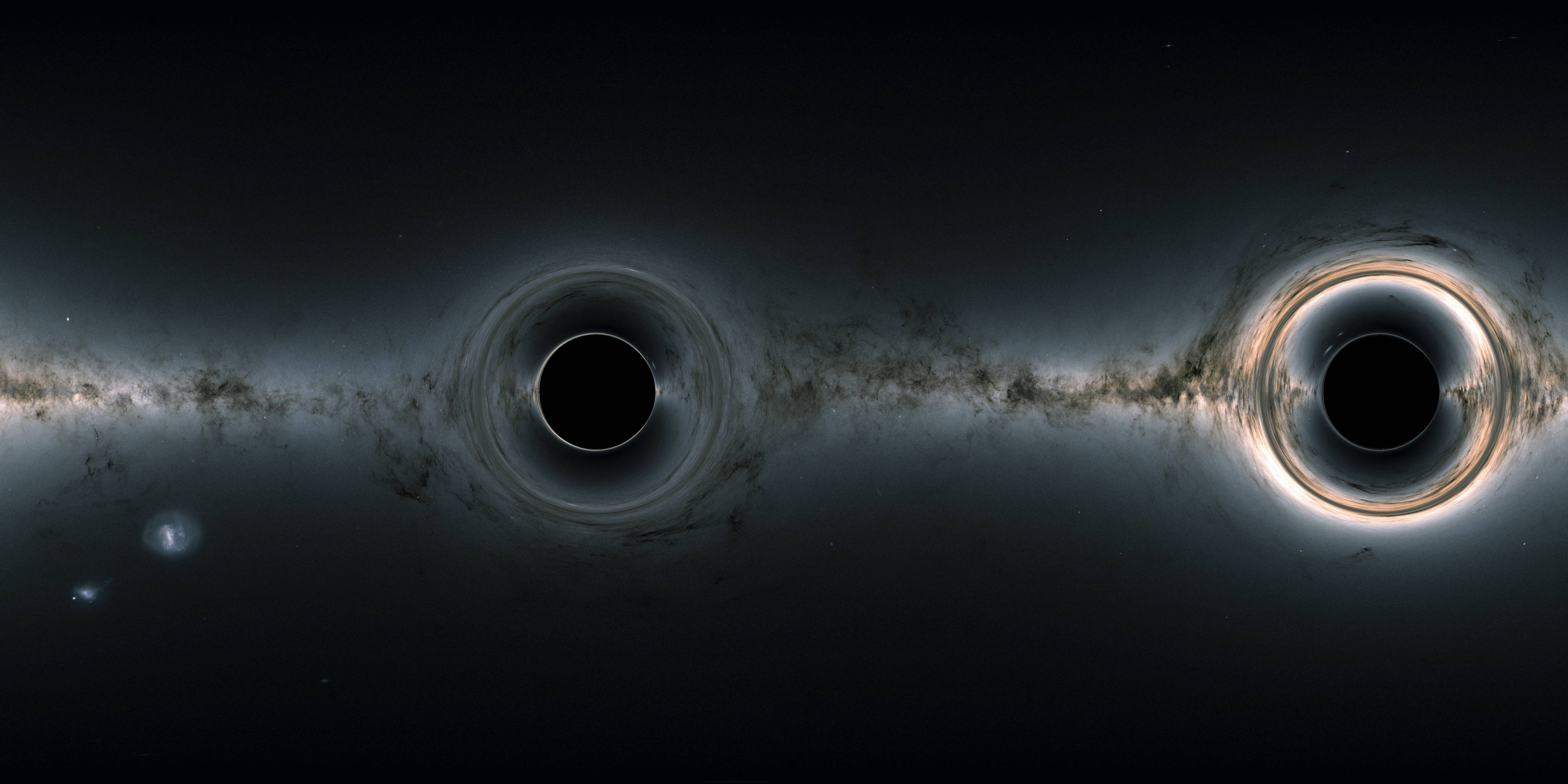 Două găuri negre 4K Fundal