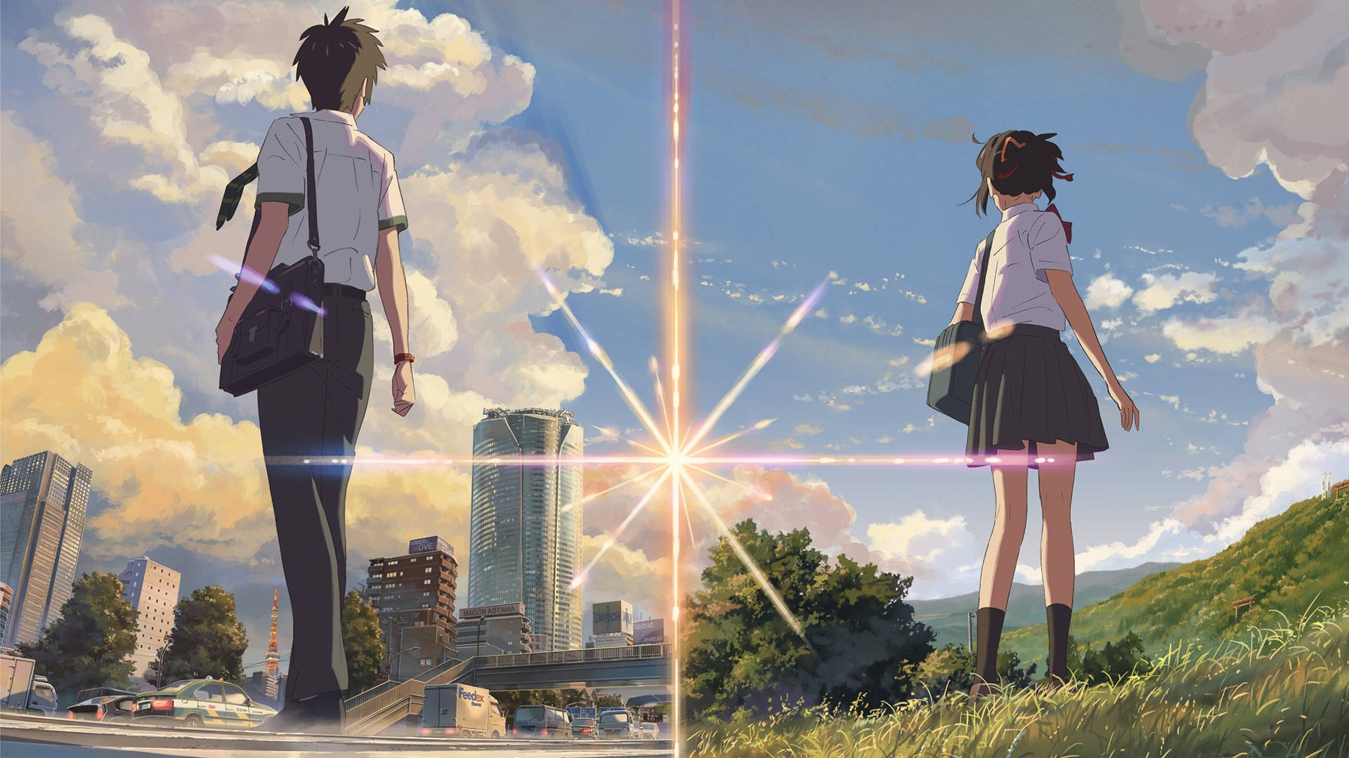Două Lumi Your Name Anime 2016 Fundal