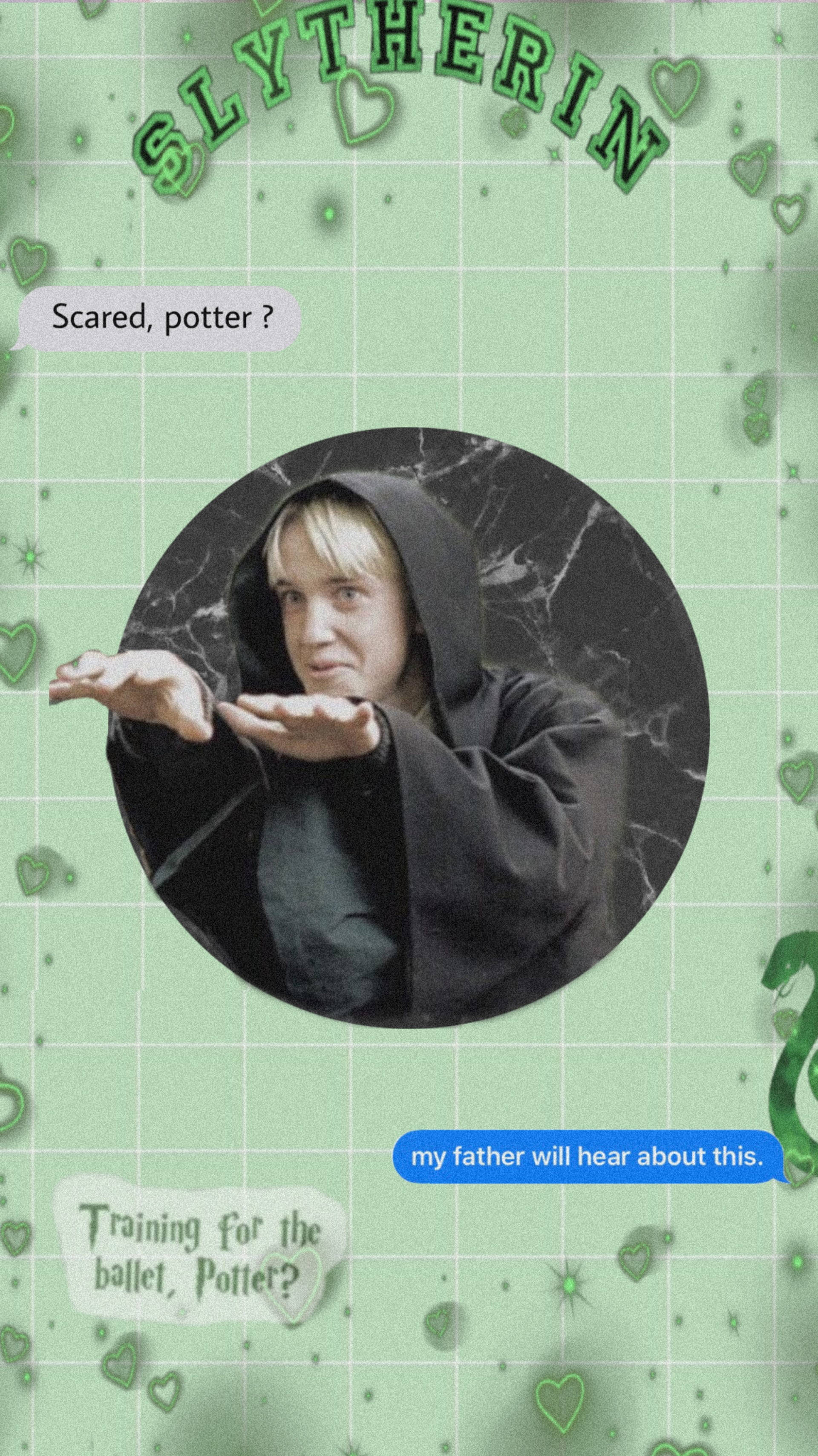 Draco Malfoy estetică gingham Fundal