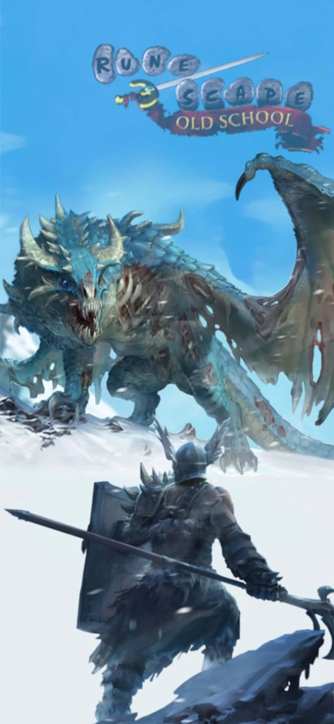 Dragonul Albastru iPhone X Runescape Oldschool Fundal