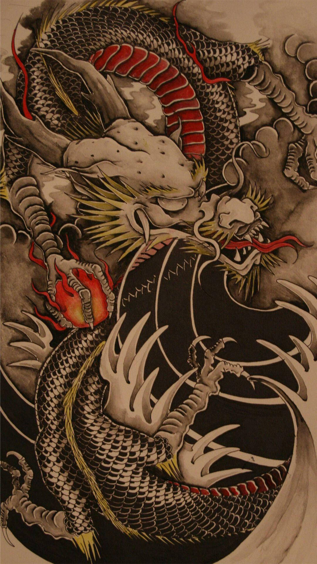 Dragon Chines pentru ecranul iPhone Fundal
