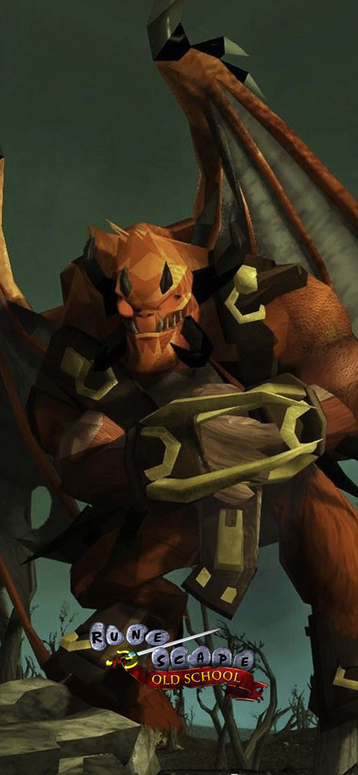 Dragon Portocaliu iPhone Xs Max Runescape Oldschool Fundal