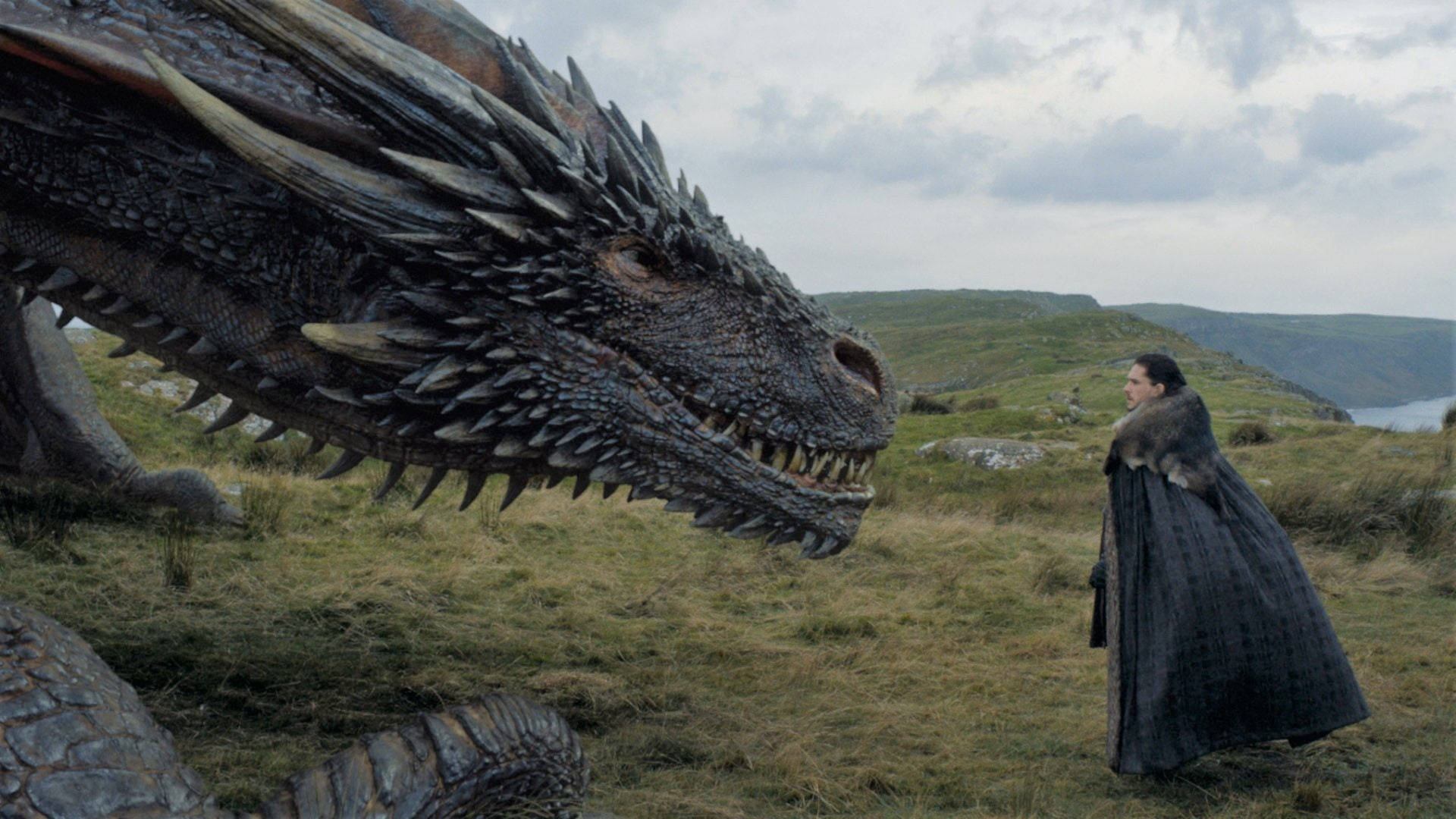 Dragon și Jon Snow Game of Thrones Fundal