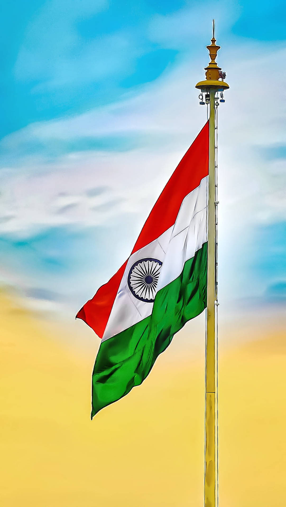 Drapelul Indian Uimitor pe Mobil — GIF mobil Fundal