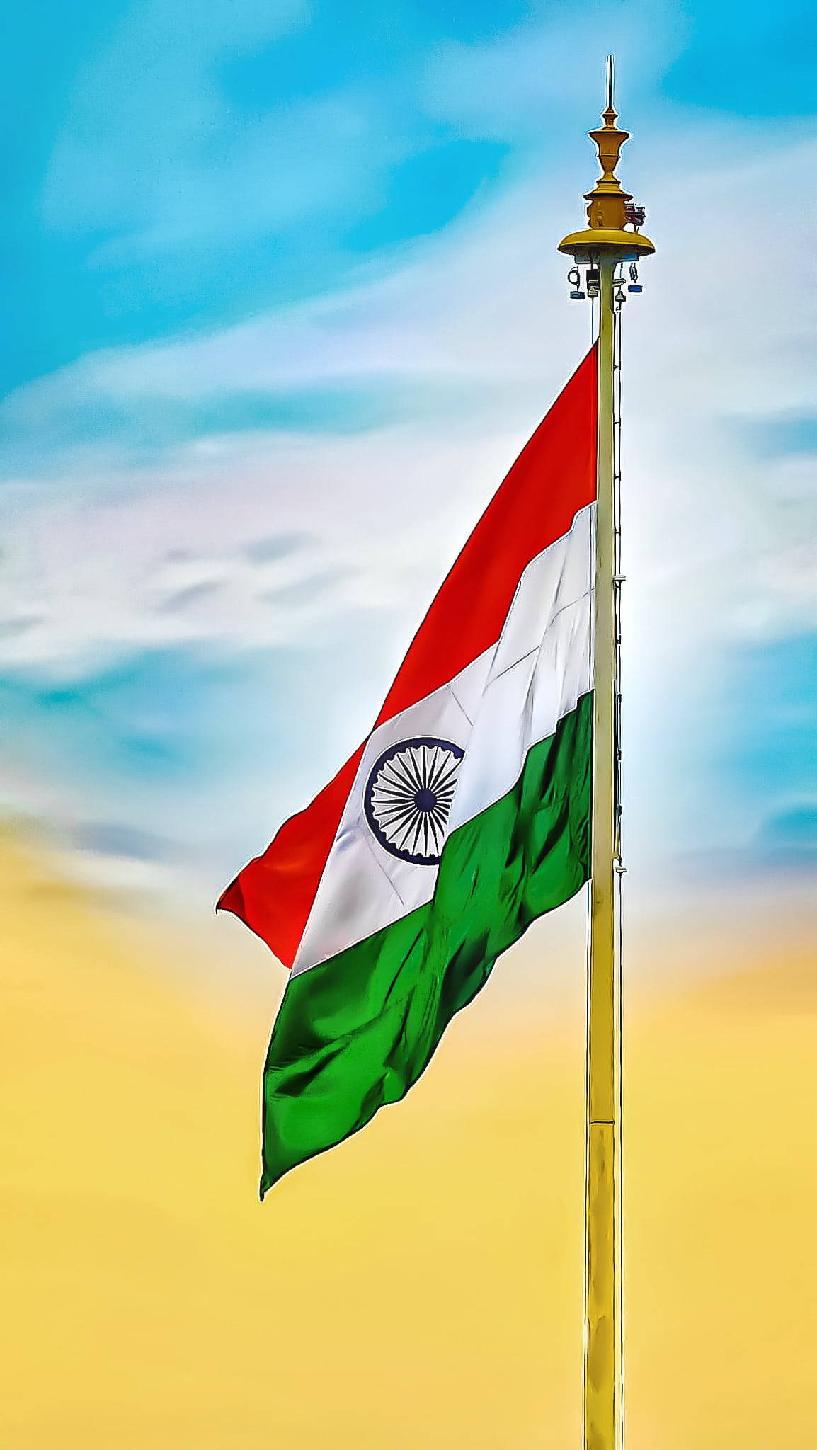 Drapelul Indian Uimitor pe Mobil Fundal