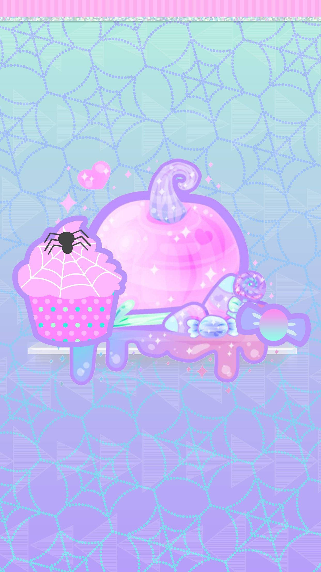 Dulciuri Kawaii de Halloween Fundal