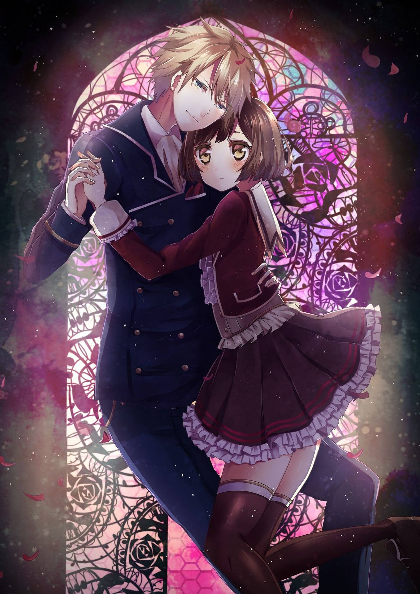Duo de Dans Anime Hipnotizant Fundal