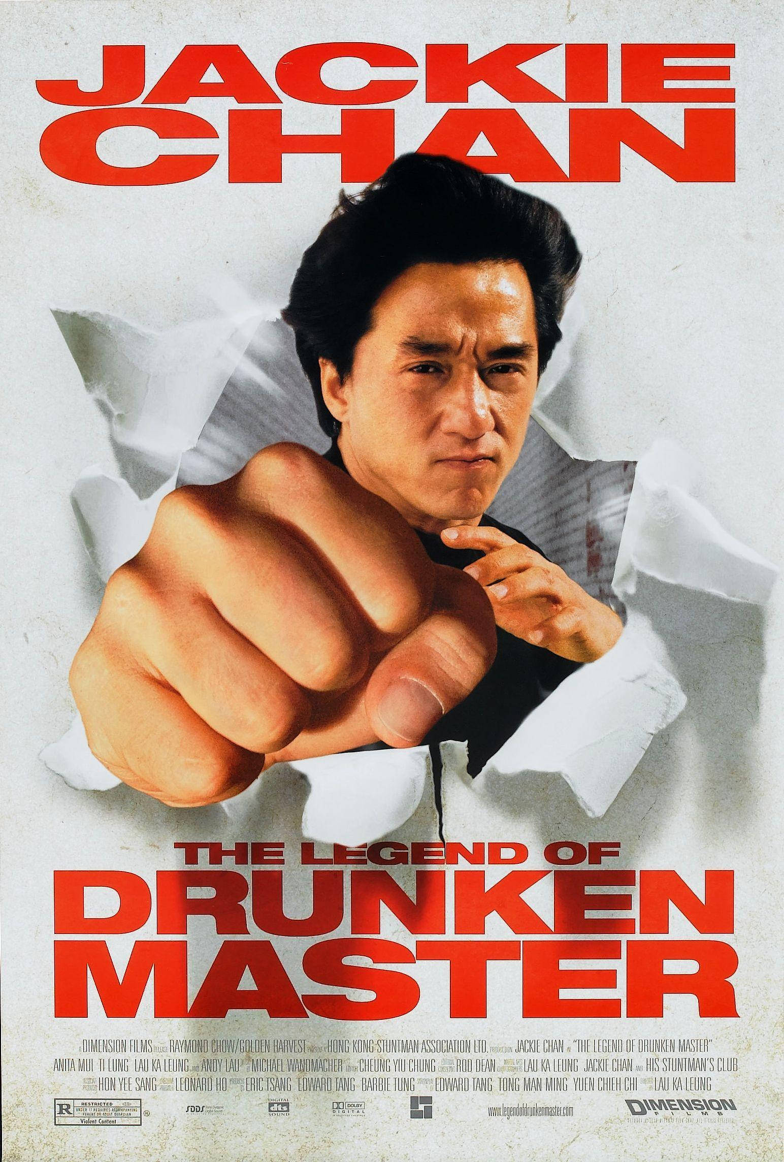 Dynamic Jackie Chan Spotlight - Artă Poster de Film Fundal
