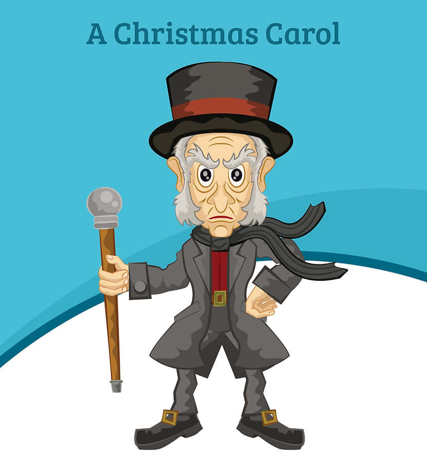 Ebenezer Scrooge și cei 3 Spirite din Colind de Crăciun Fundal