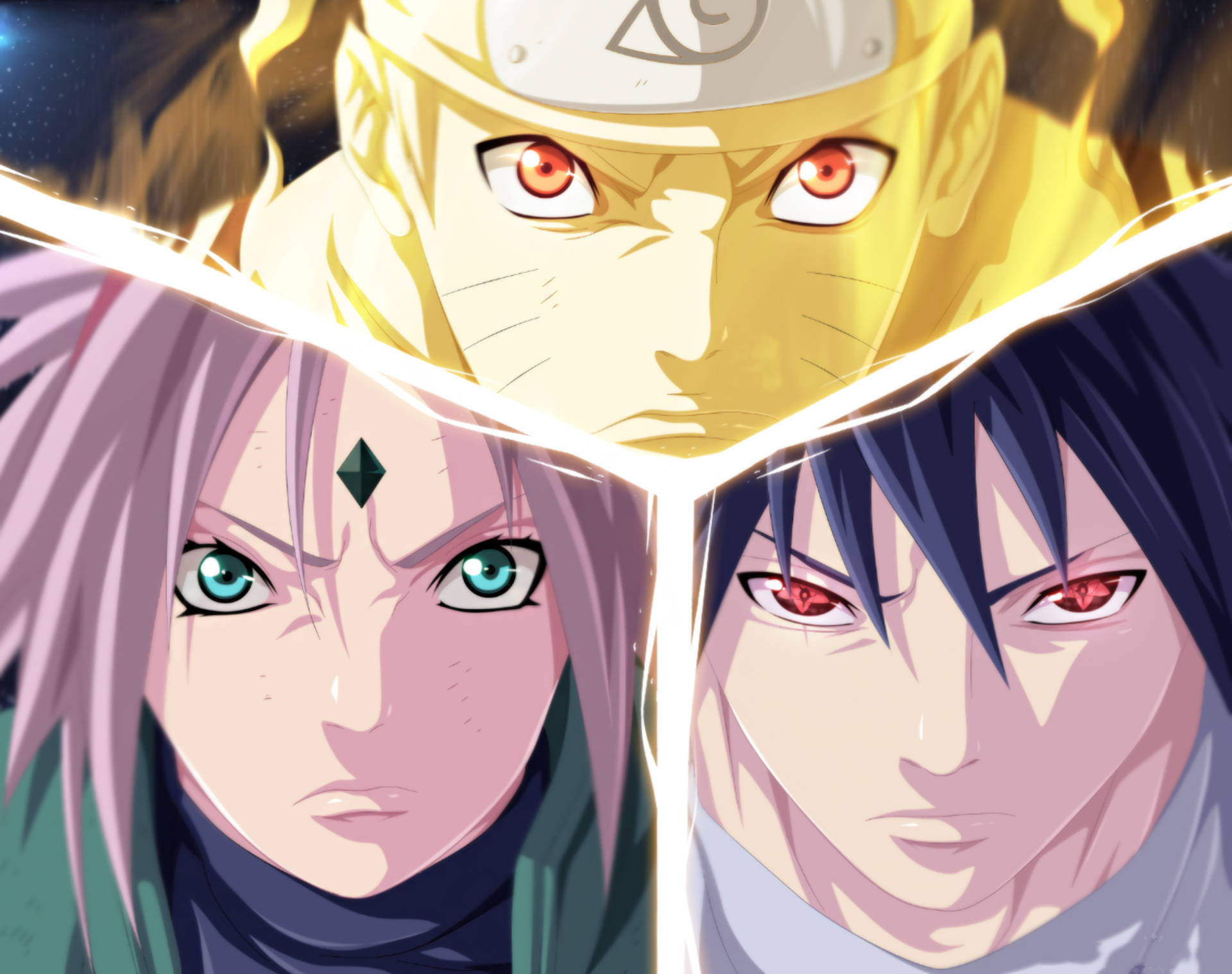 Echipa 7 Sakura Naruto și Sasuke Fundal
