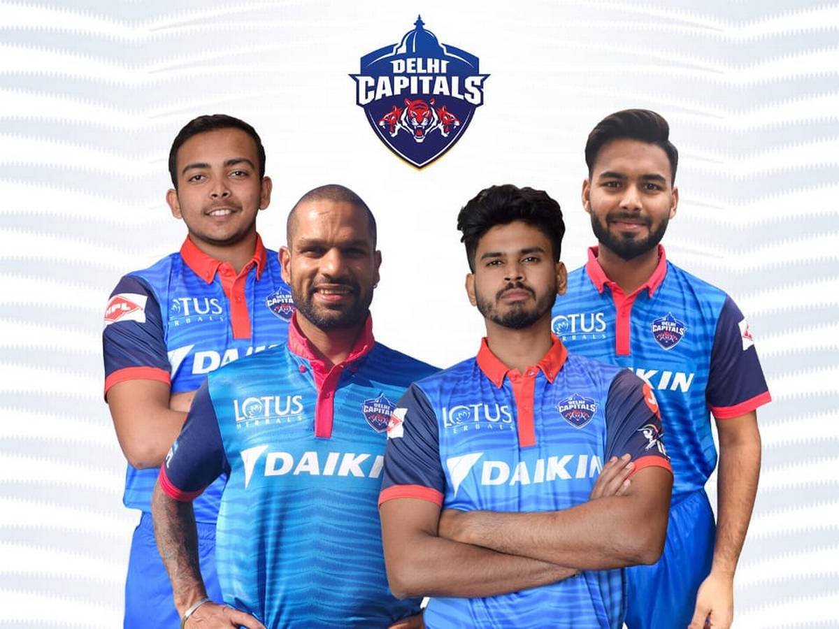 Echipa Mighty Delhi Capitals în Acțiune Fundal