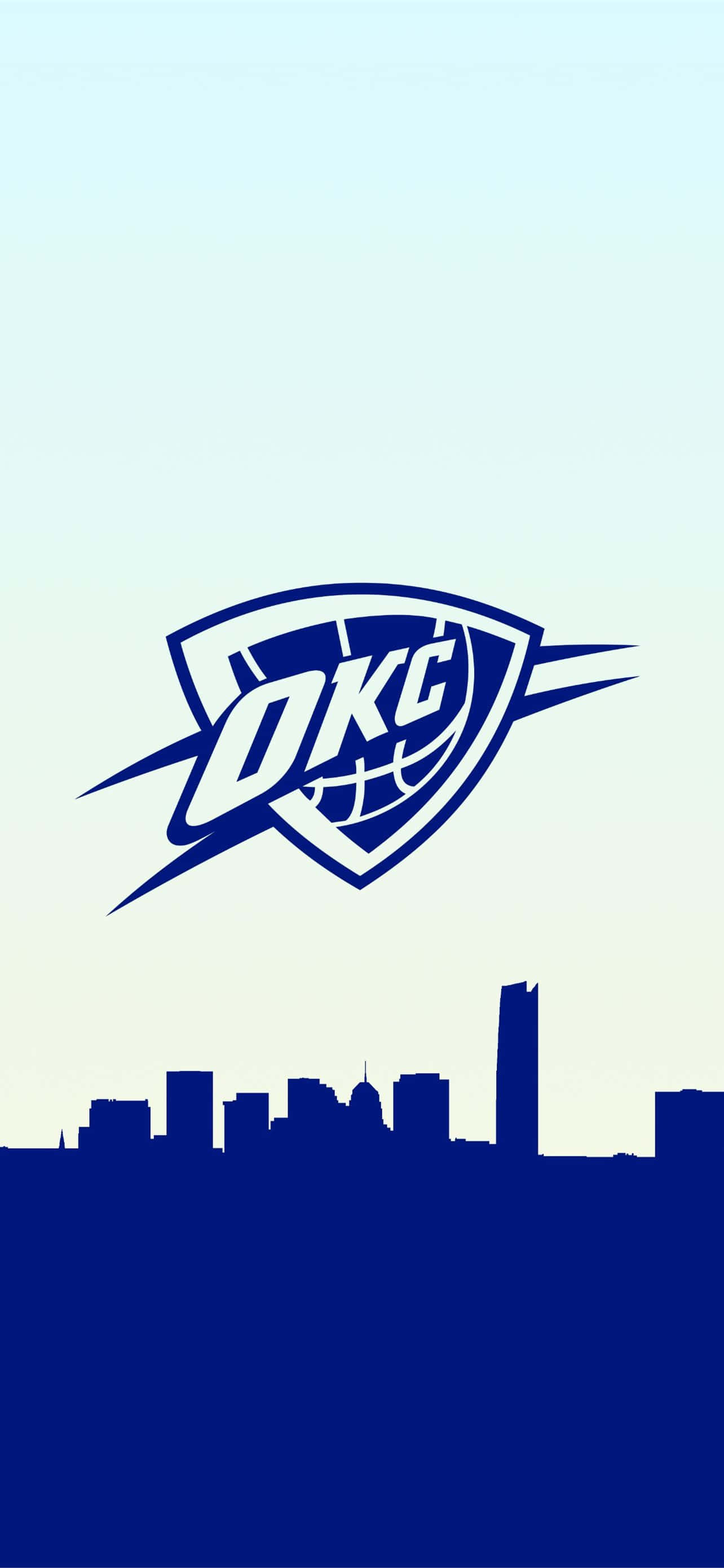 Echipa NBA Oklahoma City Thunders Logo Fundal