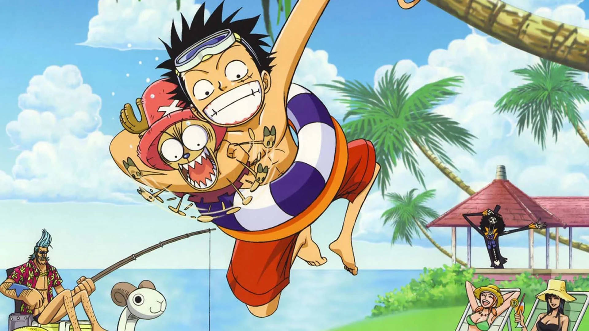 Echipajul Pirat One Piece haios din anime Fundal