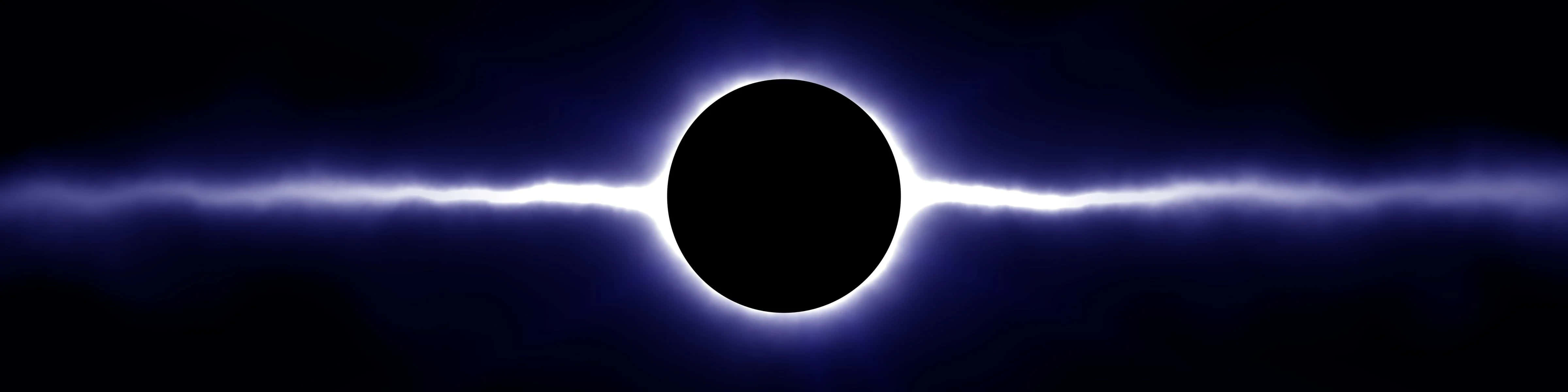 Eclipsă Solară Întunecată Triplu Monitor Fundal