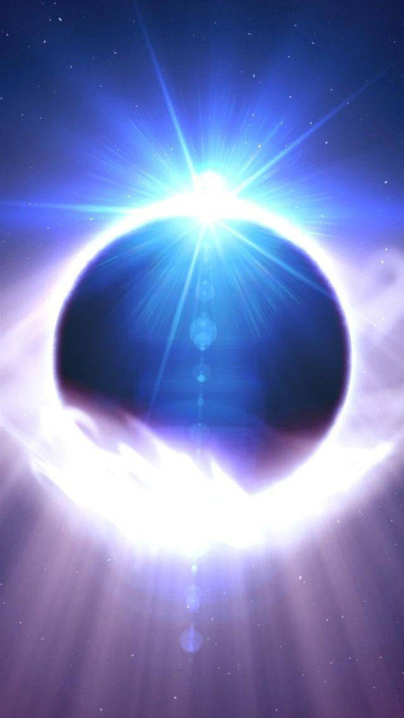 Eclipsă Solară Spațială iPhone Fundal