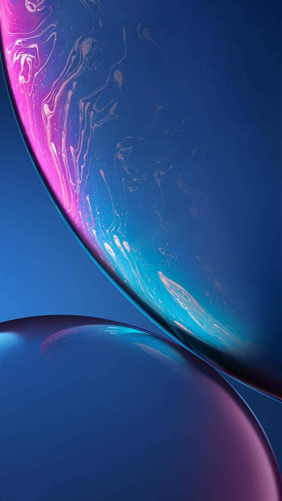 Ecran de blocare iPhone albastru închis Fundal