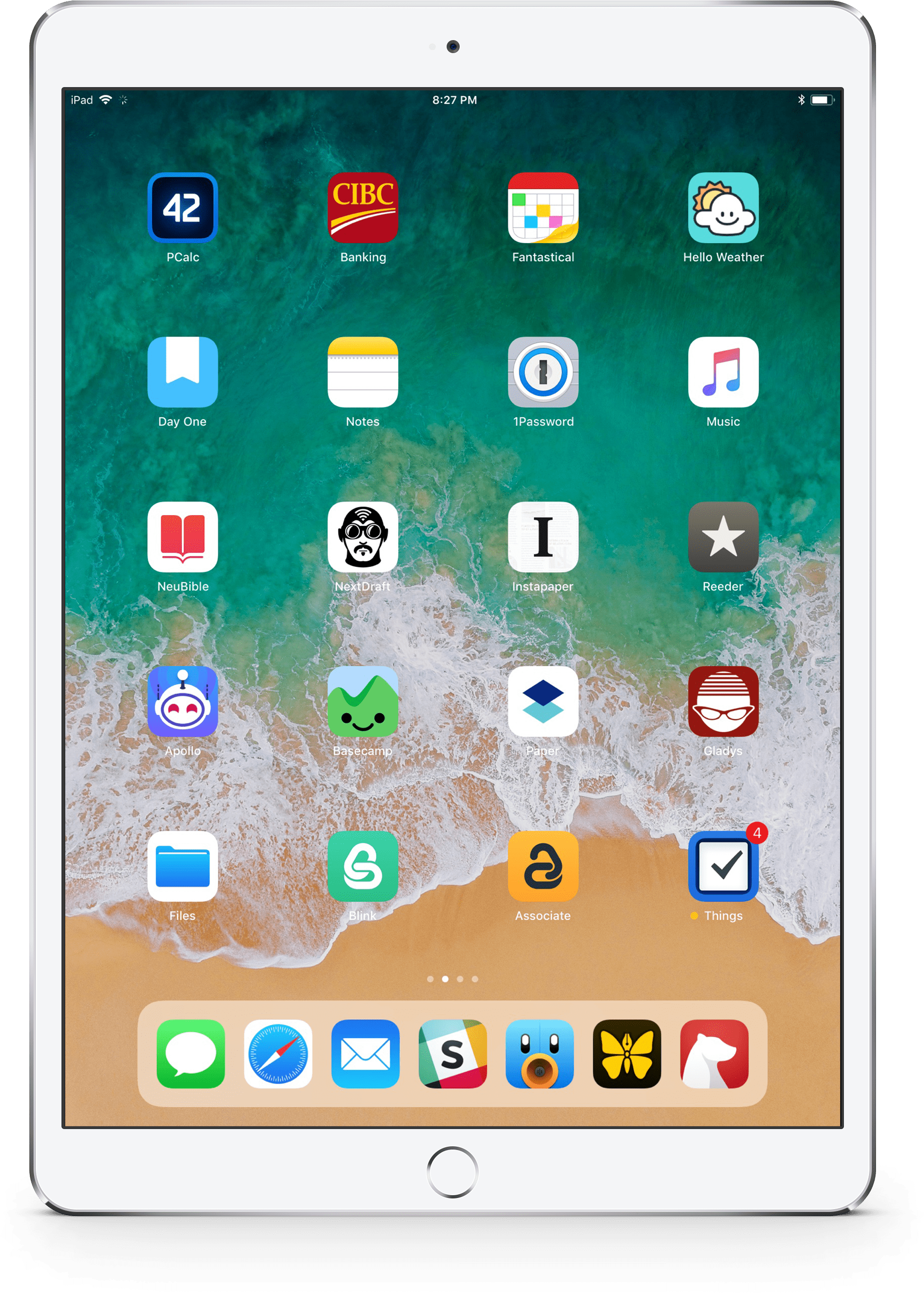 Ecranul de acasă al iPad Pro Fundal