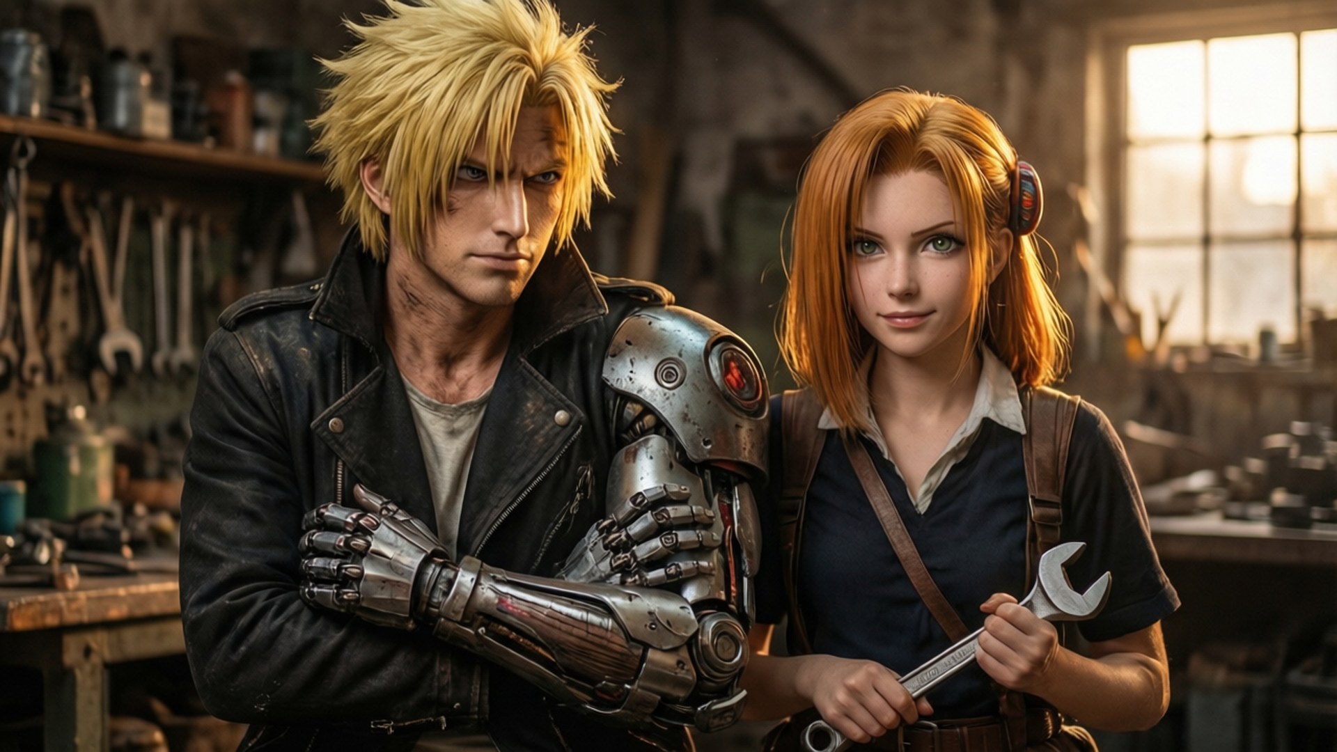 Ed și Winry în Atelier Fundal
