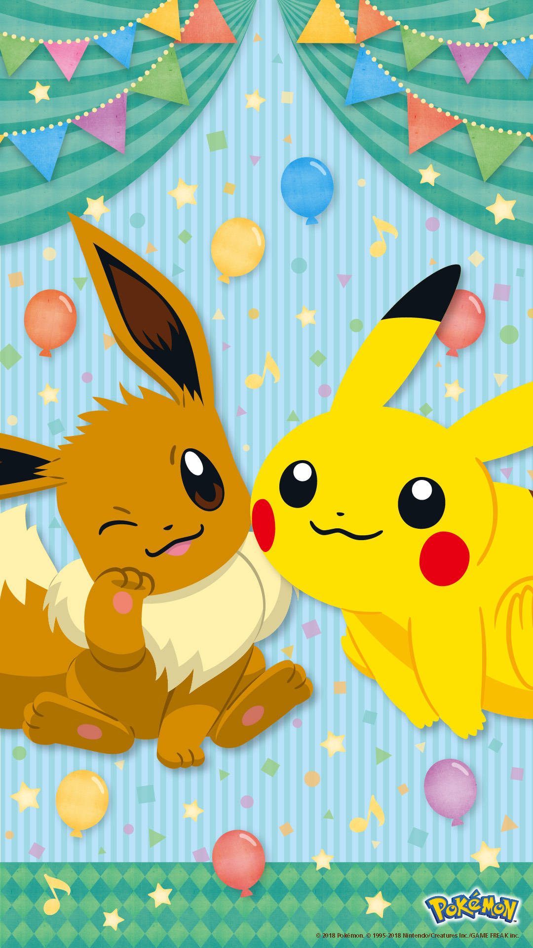 Eevee și Pikachu iPhone Fundal