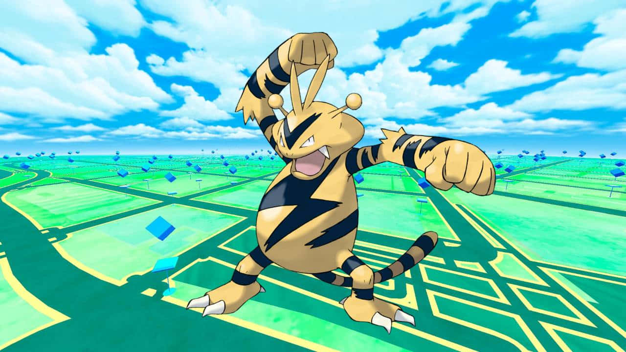 Electabuzz explorând în universul Pokemon Go Fundal