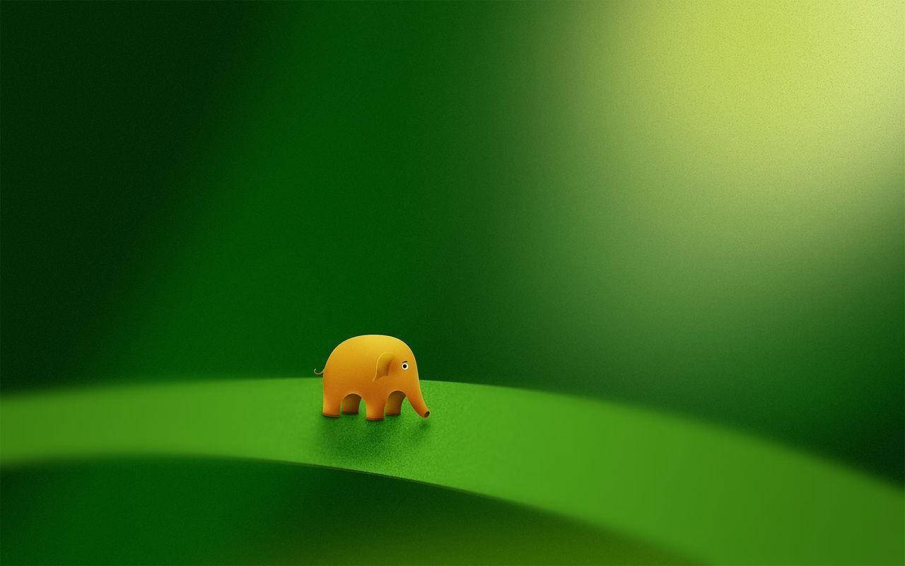 Elefant mic drăgut pentru desktop Fundal