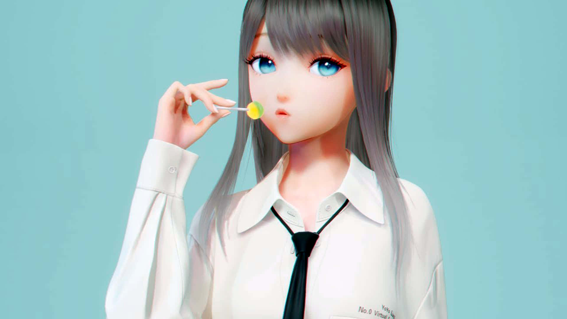 Elevă anime 3D Fundal