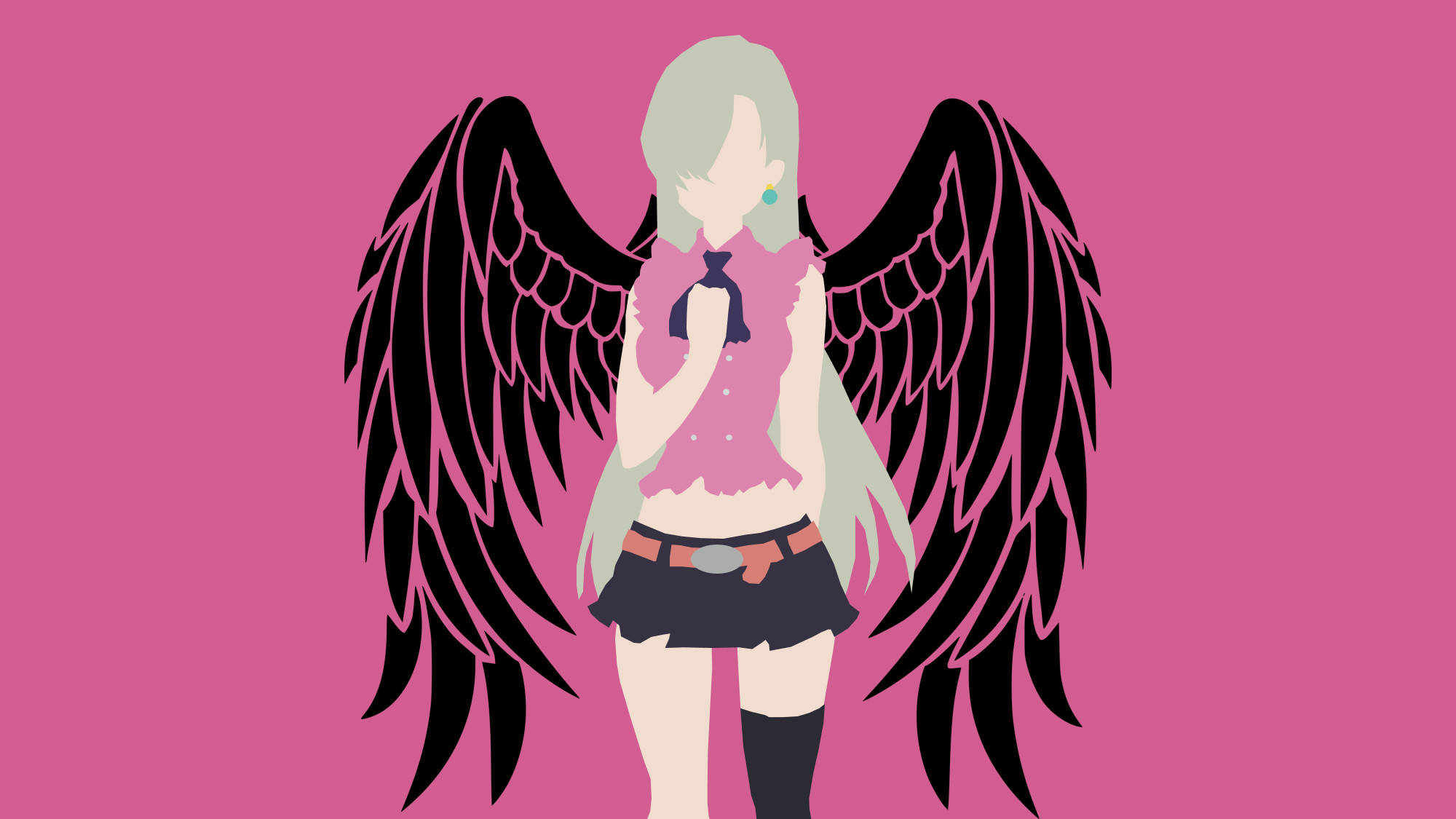 Elizabeth Șapte Păcate Capitale Anime Minimalist Fundal