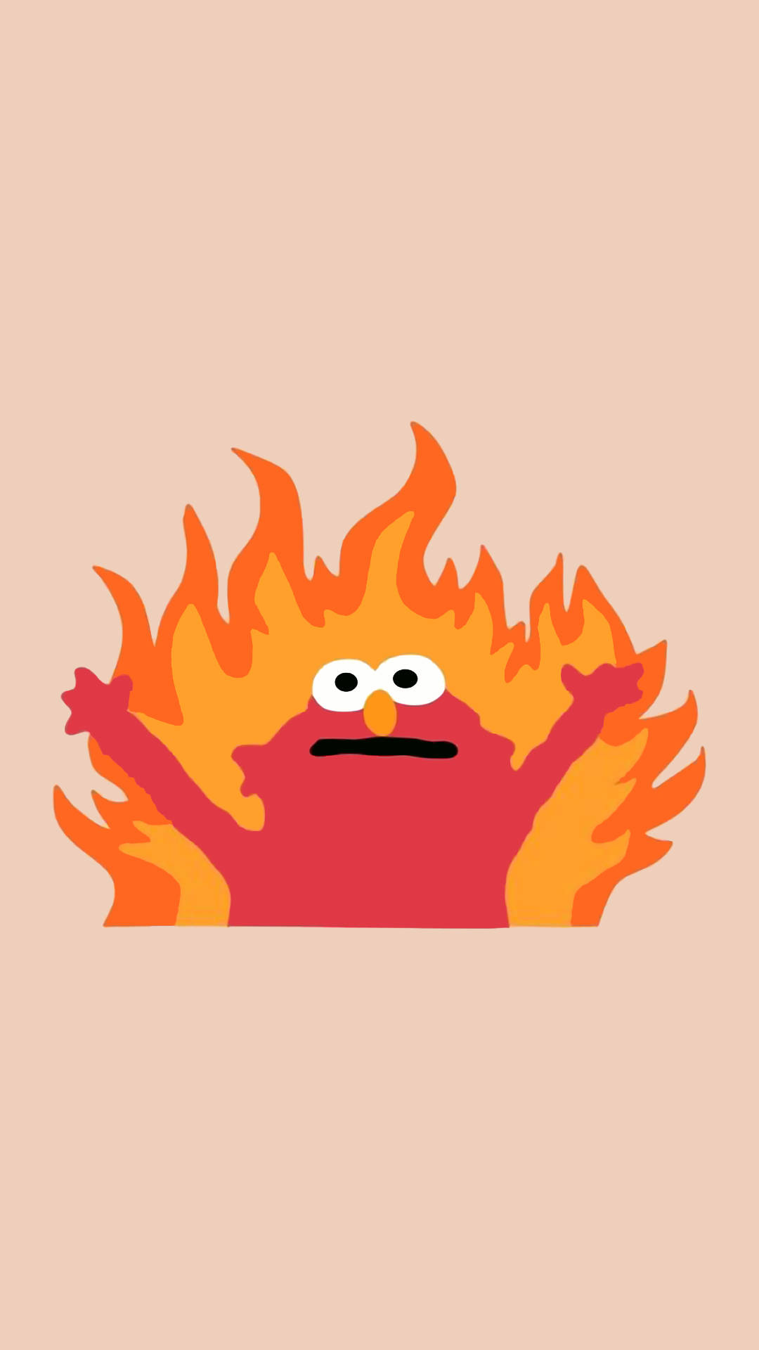Elmo arzând estetic amuzant Fundal