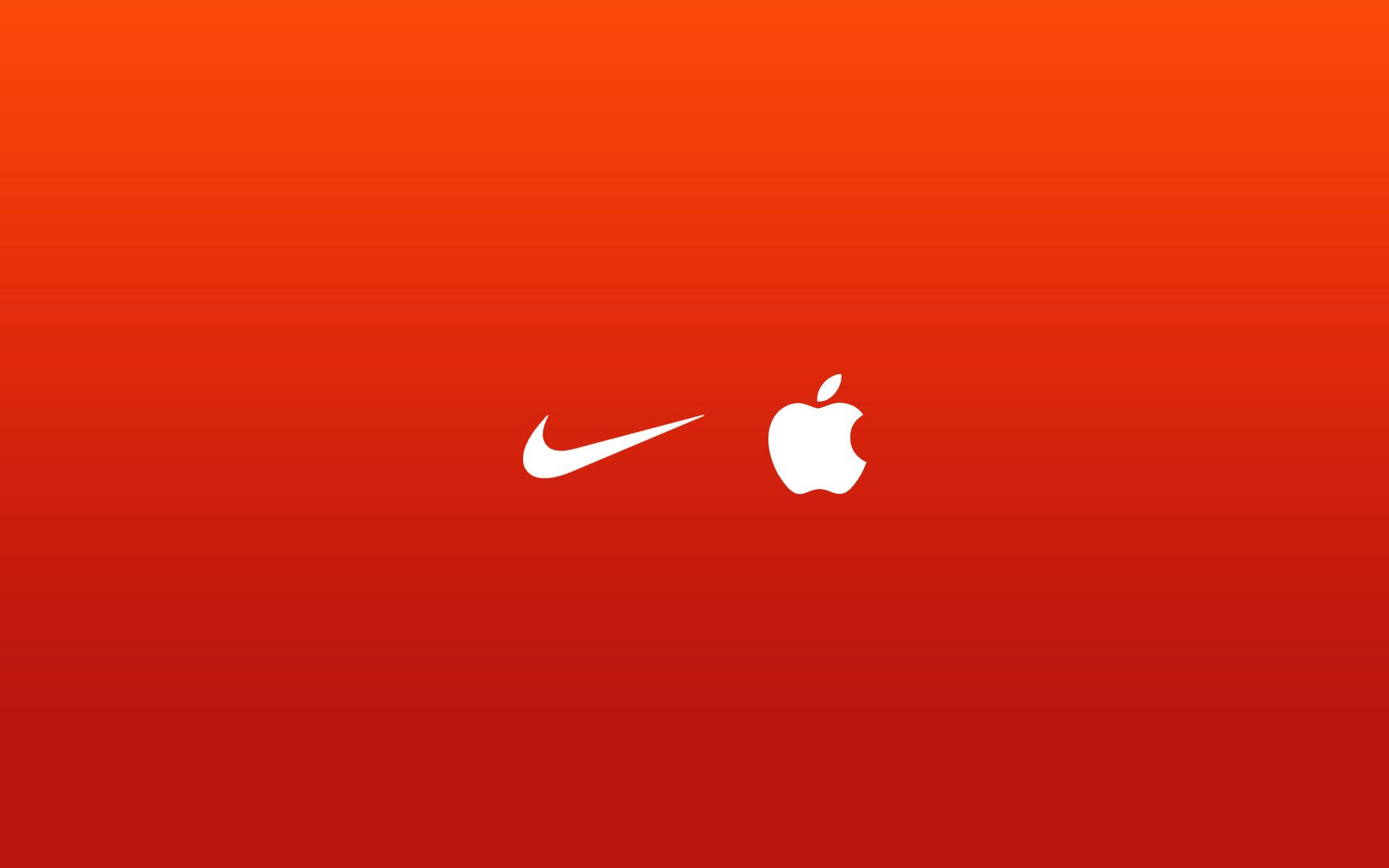 Emblema minimală cool Nike și Apple Fundal