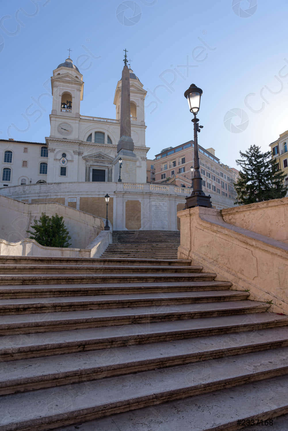 Emblematicele Scări Spaniole din Roma în Zori Fundal
