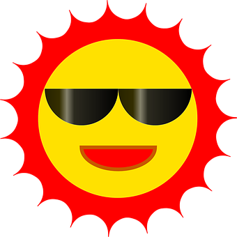 Emoji soare de vară cool Fundal