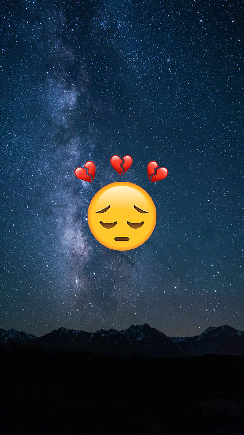 Emoji Trist pentru WhatsApp DP Fundal