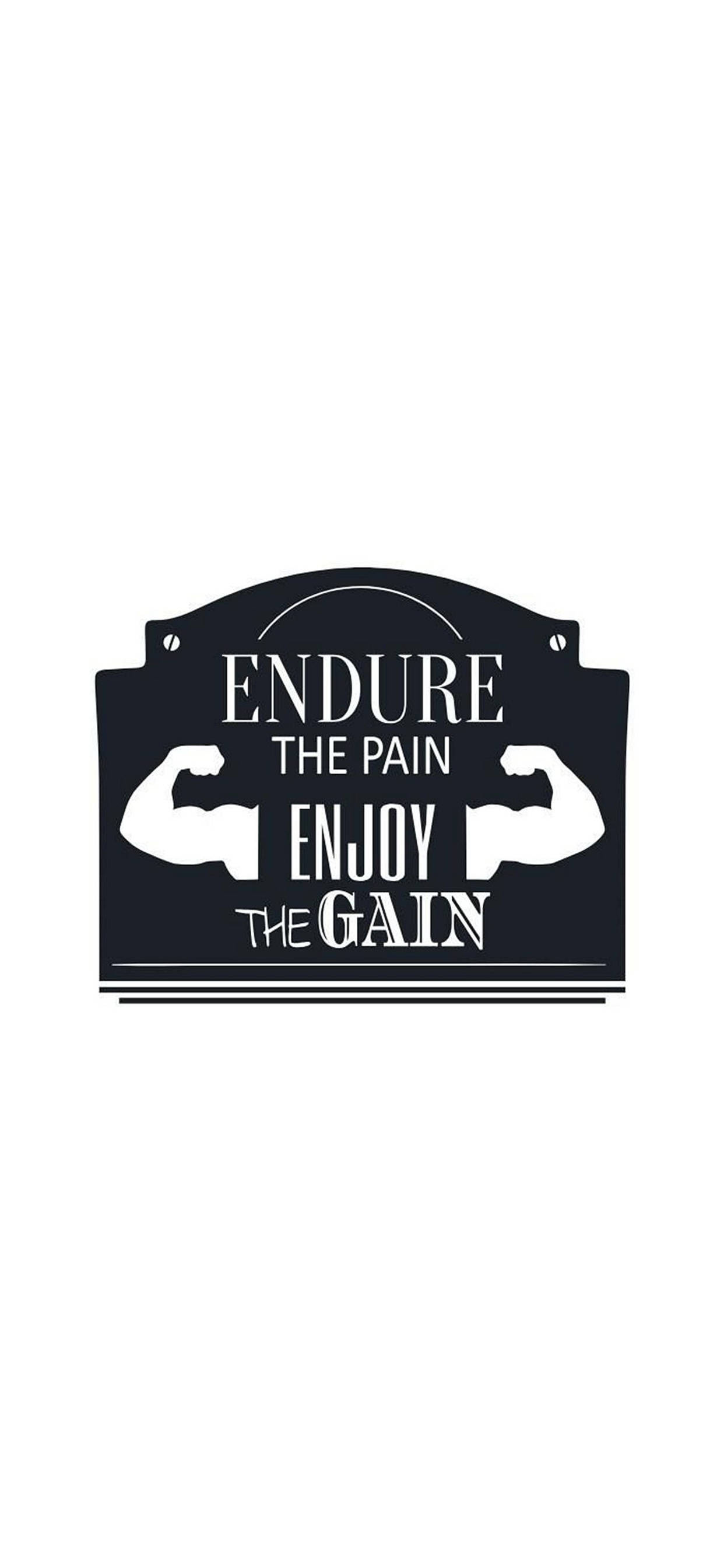 Endure Pain Motivational iPhone Fundal