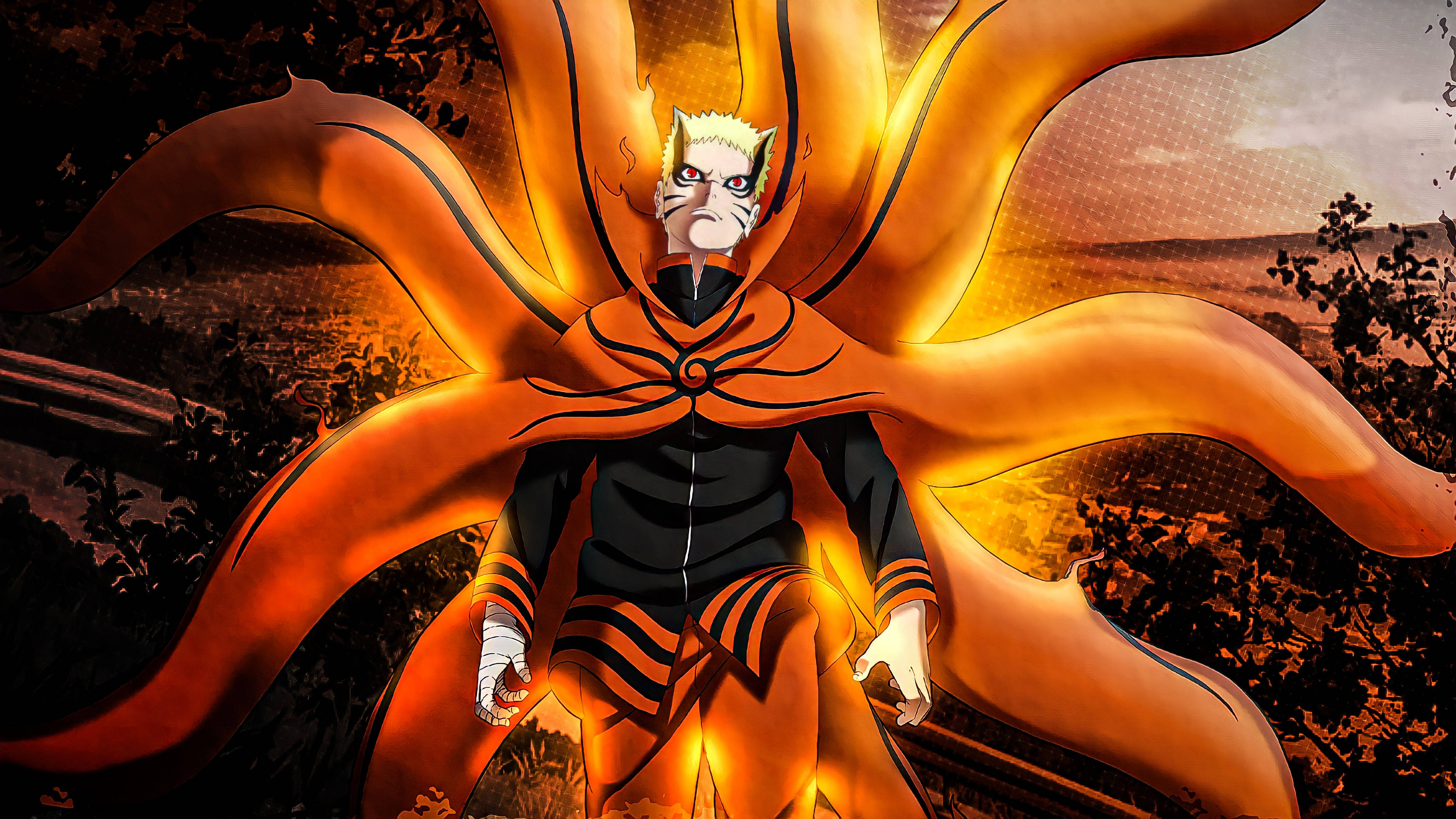 Energia Modului Baryon Naruto Fundal