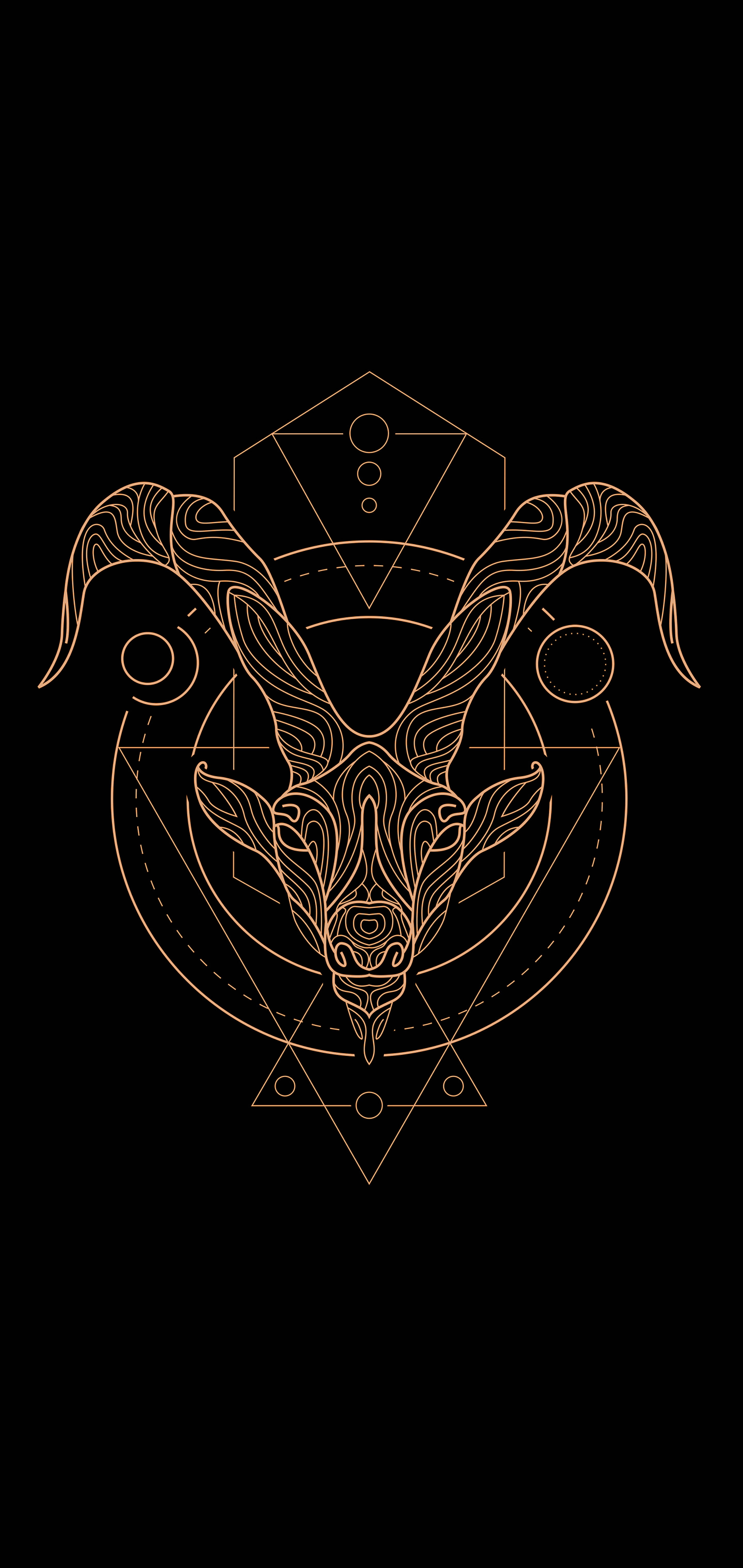 Enigmatica Constelație Capricorn pe Fundal Întunecat Fundal