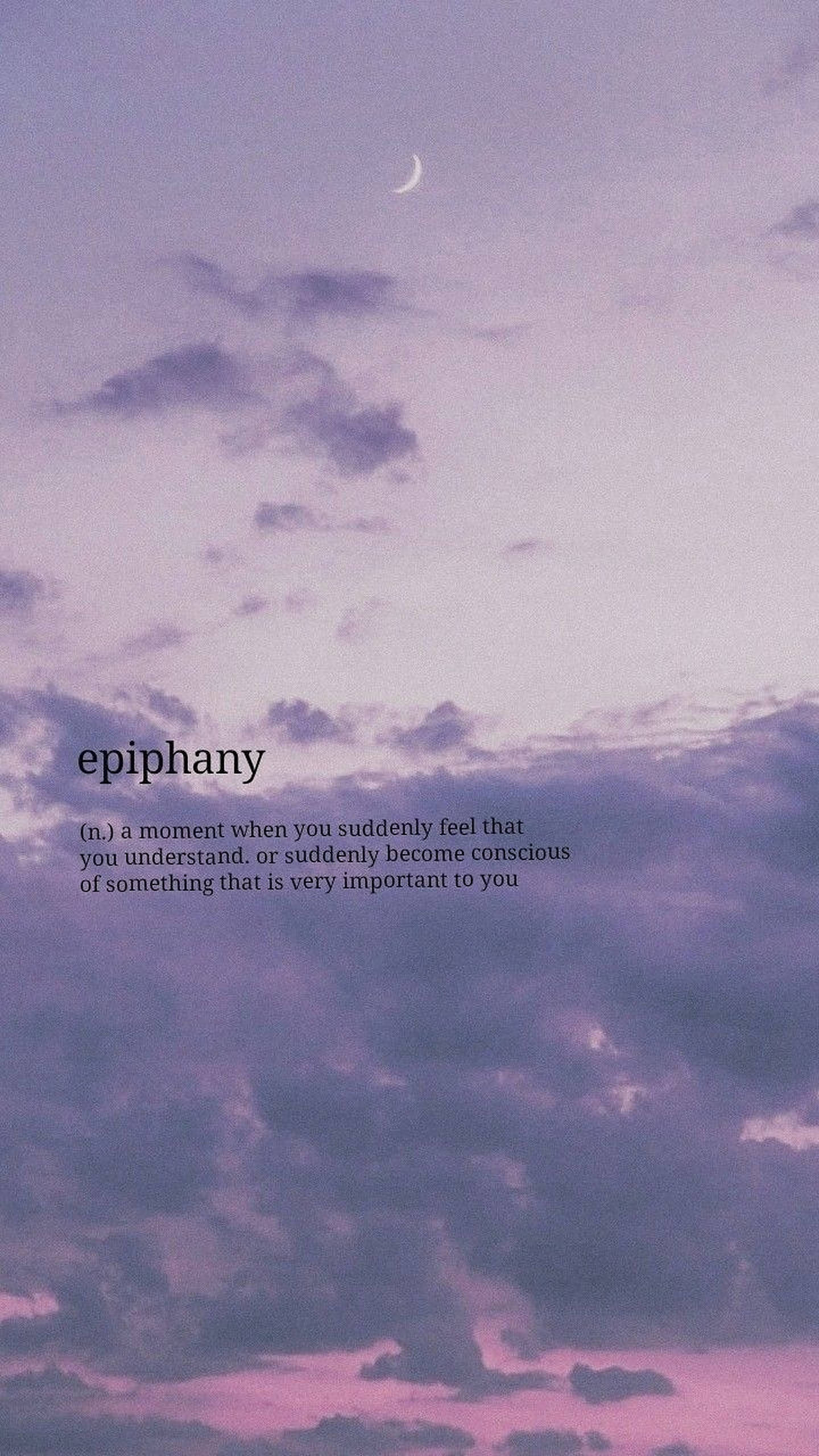 Epiphany Cuvinte Estetice Fundal