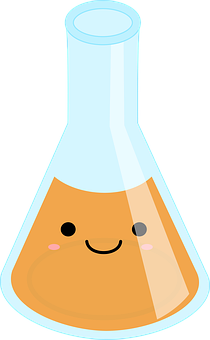 Eprubetă Kawaii pentru Chimie Fundal