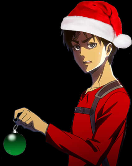 Eren cu ornament de Crăciun Fundal