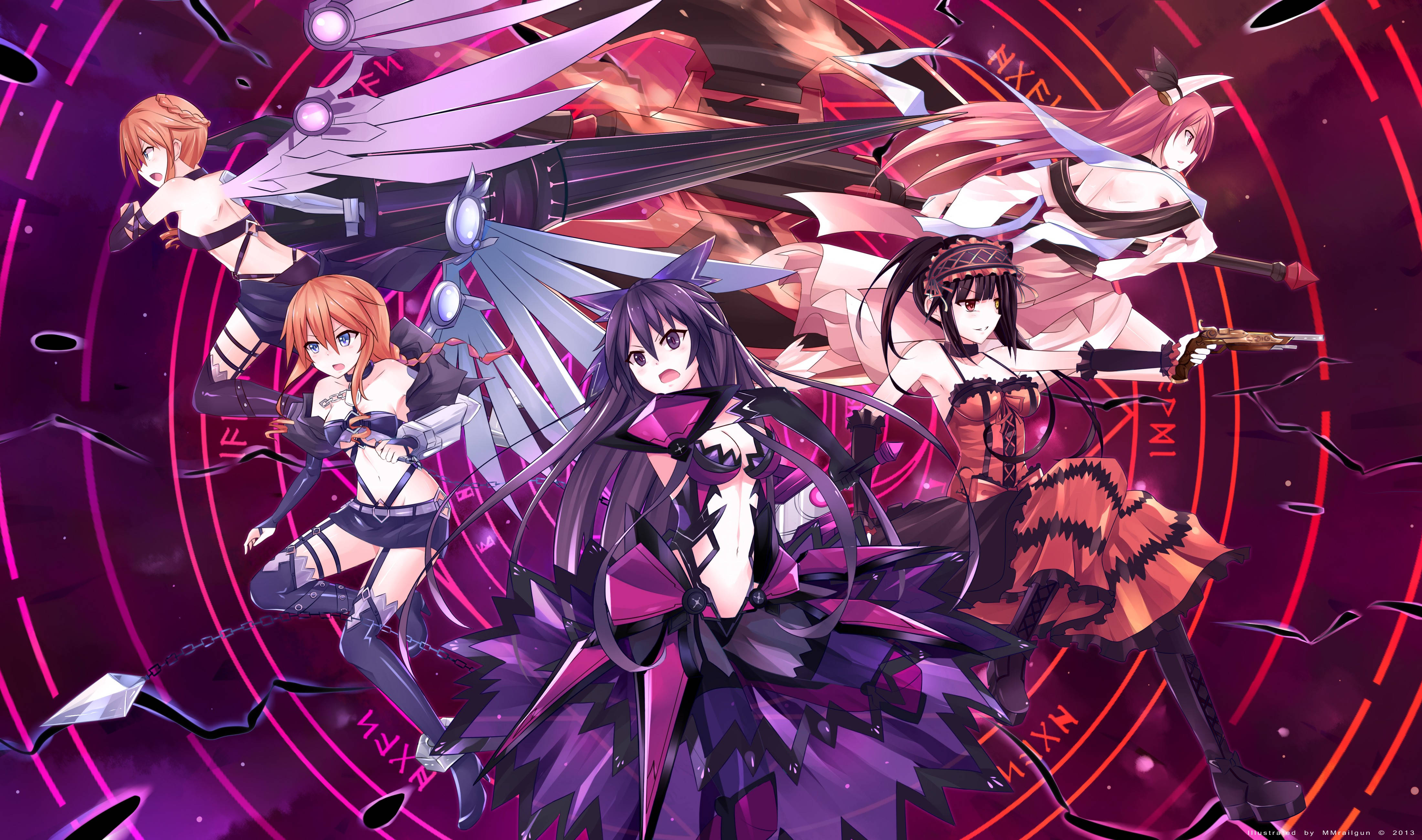 Eroinele din Anime Date A Live Fundal