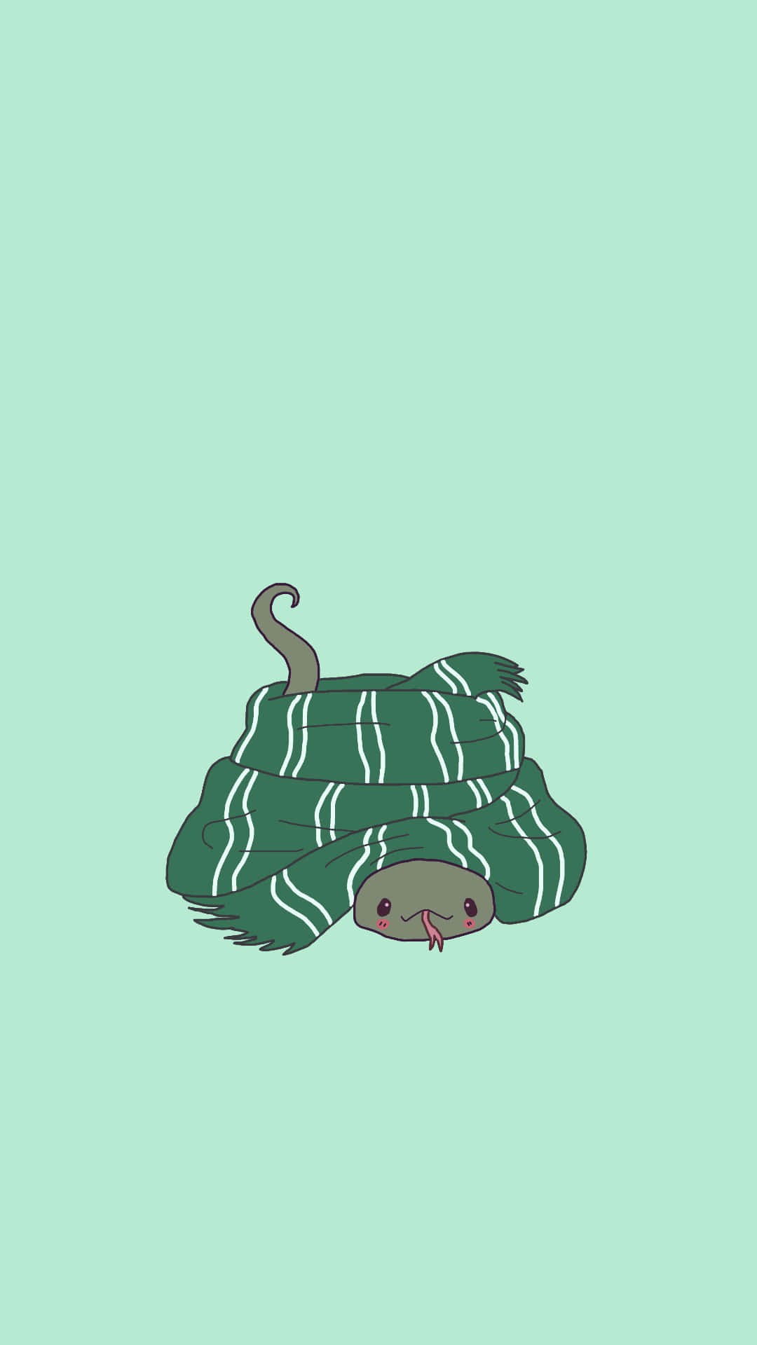 Eșarfa Drăguță cu Șerpe Slytherin Fundal