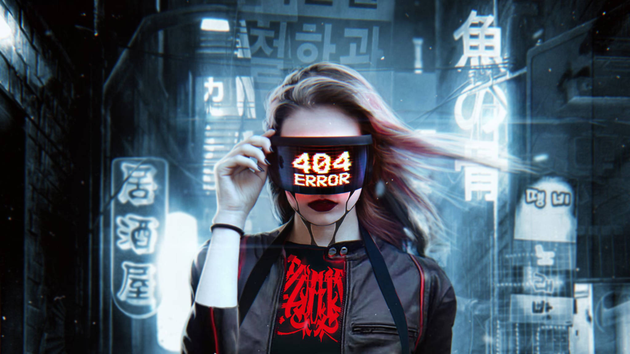 Estetic Desktop Cyberpunk Futurist Fundal