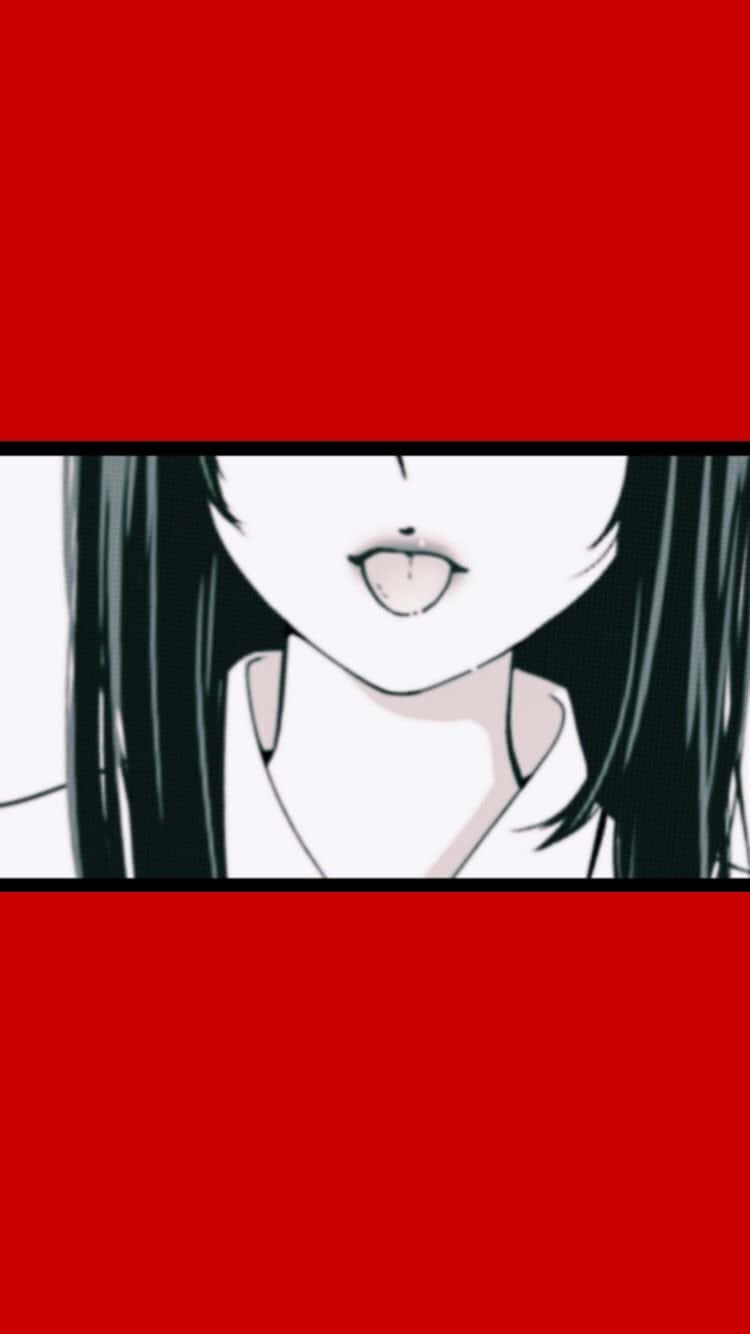 Estetică Anime Kakegurui Roșu Fundal