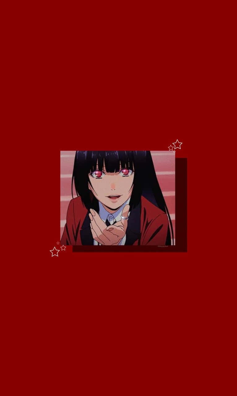 Estetică Anime Kakegurui Roșu Fundal