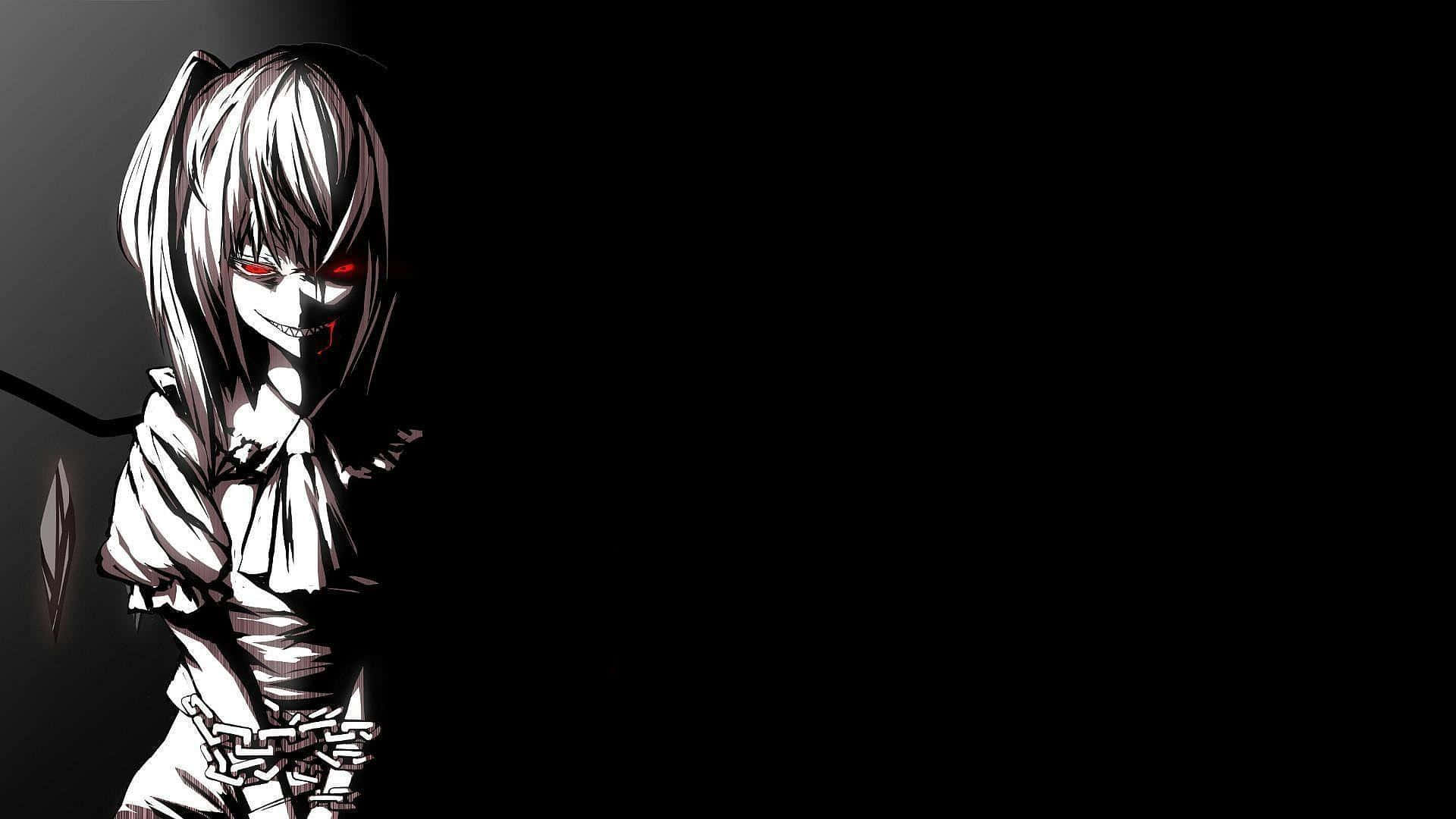Estetică Anime Neagră Misterioasă pentru PC Fundal