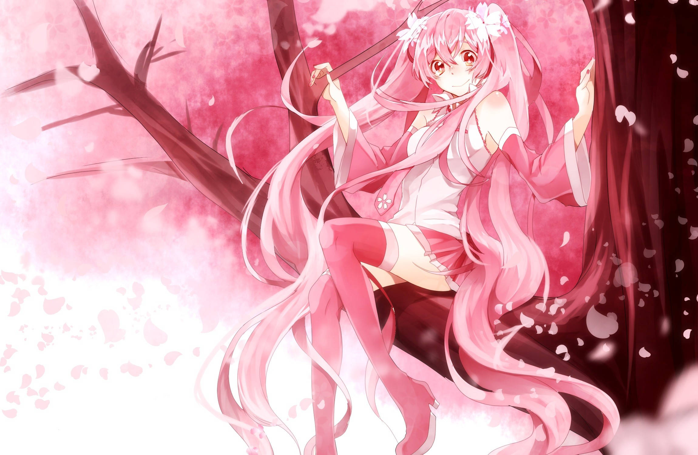 Estetică anime roz Sakura Fundal