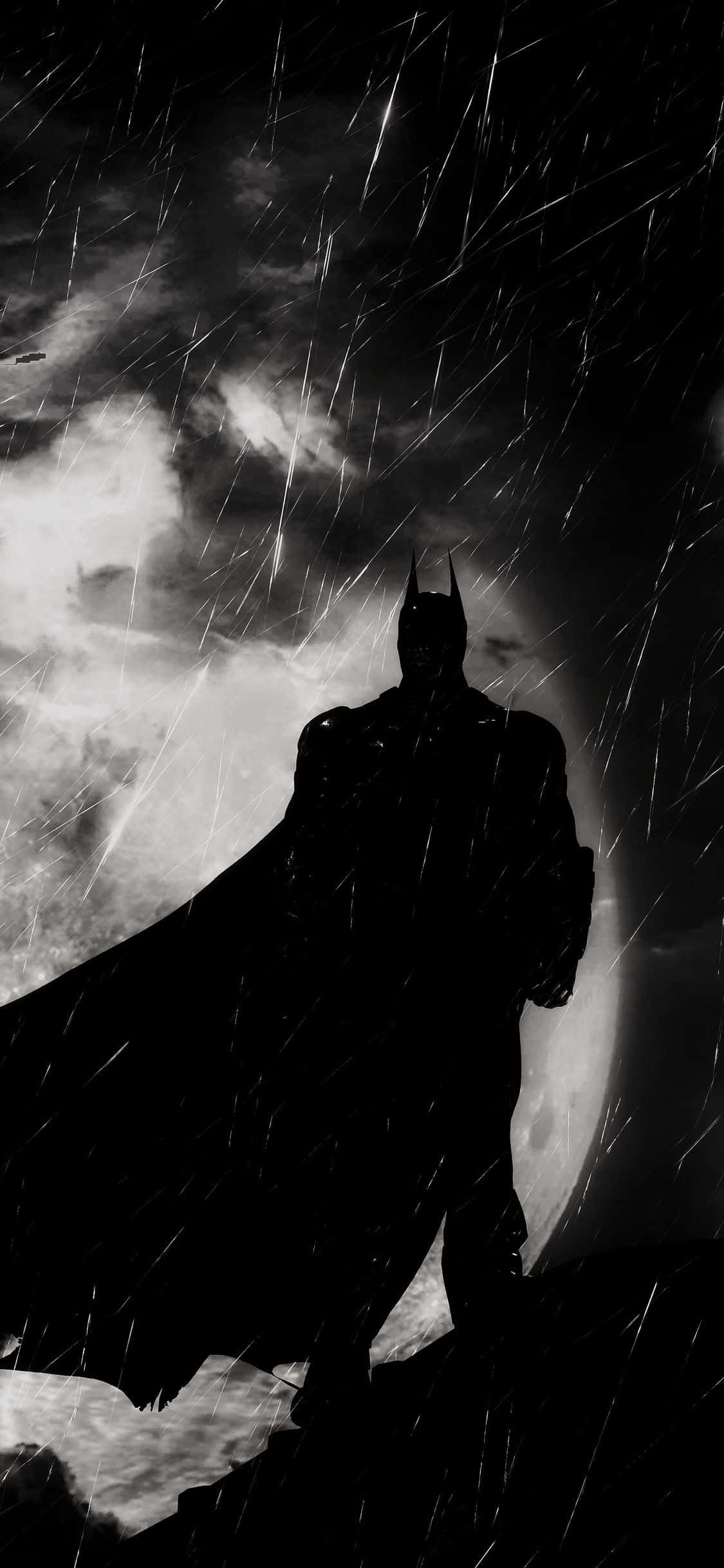 Estetică Batman în alb și negru Fundal