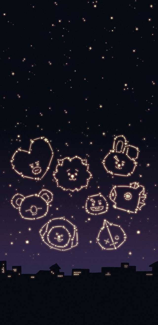Estetică BTS BT21 Constelație Fundal