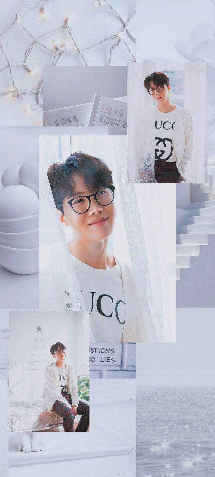 Estetică BTS Jhope pe alb Fundal