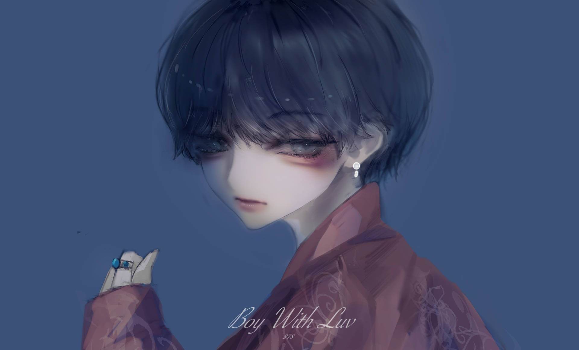 Estetică Bts V Anime Art Fundal