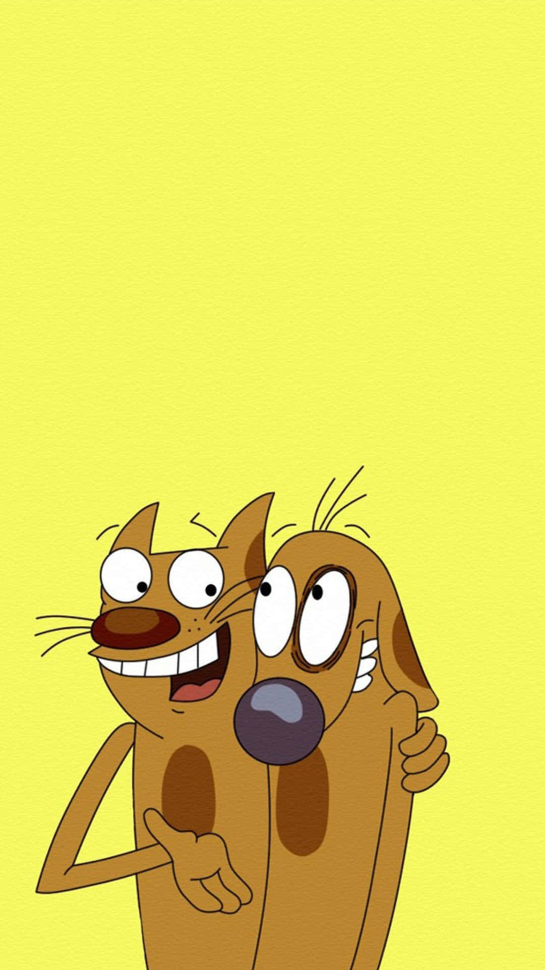 Estetică Catdog desen animat pentru iPhone Fundal